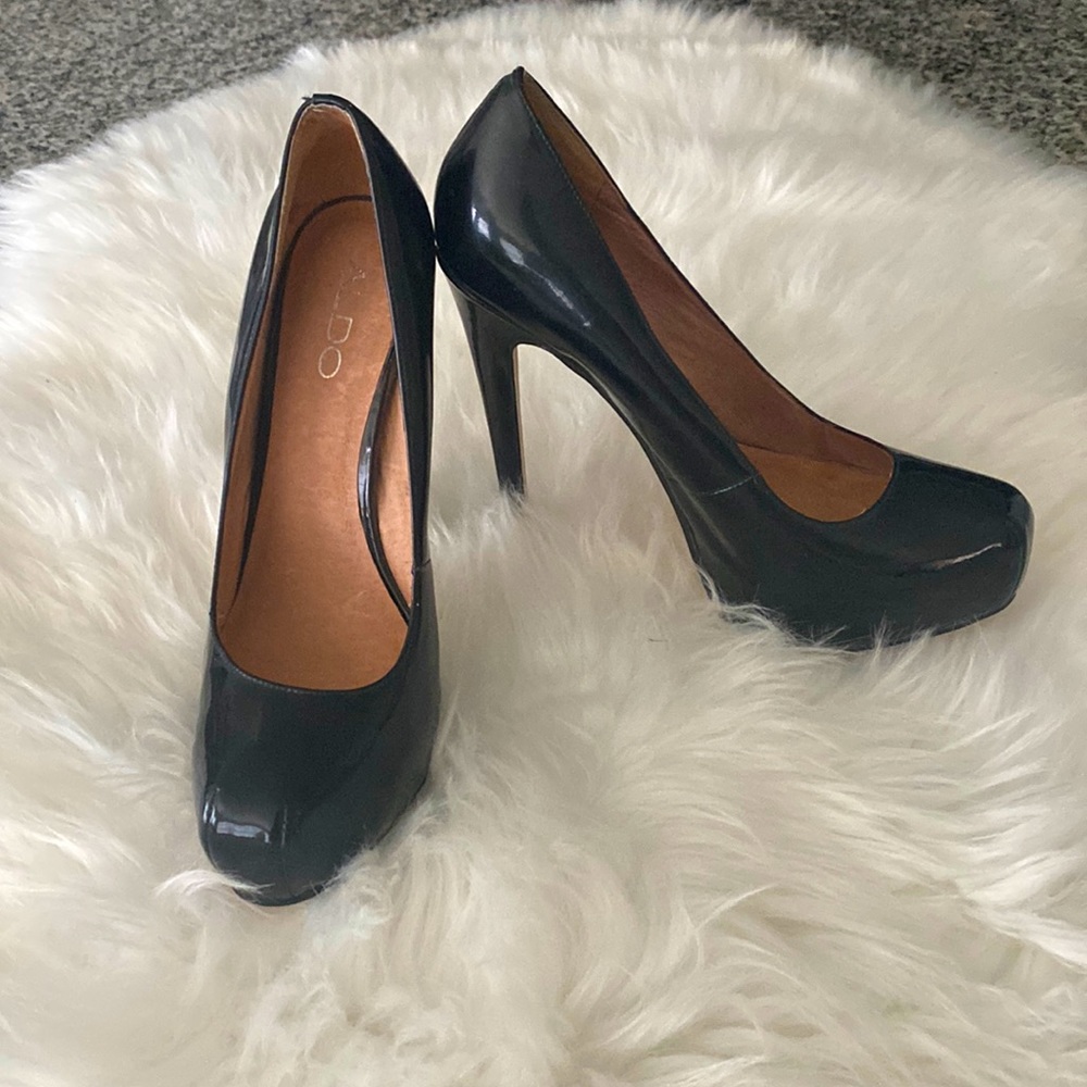 Aldo black high platform 7.5 heels